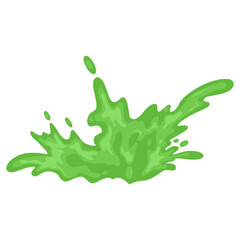 Macha green liquid splash Illustration Element Decoration