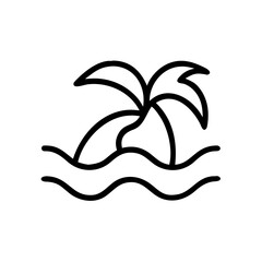 vector illustration of a tropical island