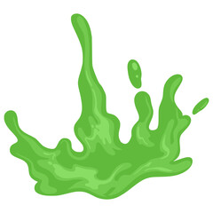 Macha green liquid splash Illustration Element Decoration