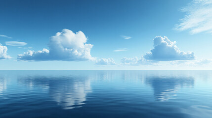 Obraz premium Calm minimal blue background symbolizing tranquility, clarity, and trust — ideal for wellness, meditation, and corporate branding with a serene, spacious, and professional aesthetic.