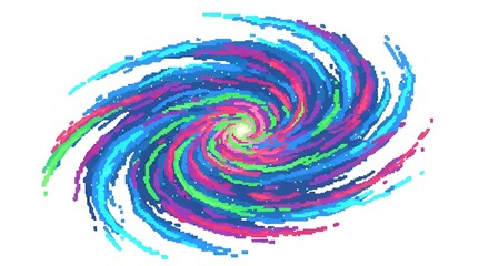 A colorful galactic spiral representing cosmic energy in abstract form.