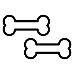 Fossil Bone Vector Line Icon Design