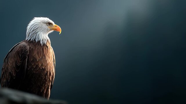 Bald Eagle Gaze Symbolizes Strength and Freedom