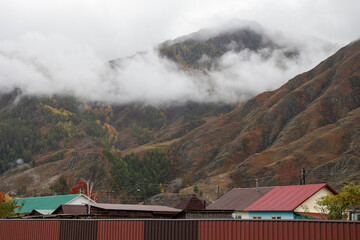 Mountain Village in Autumn