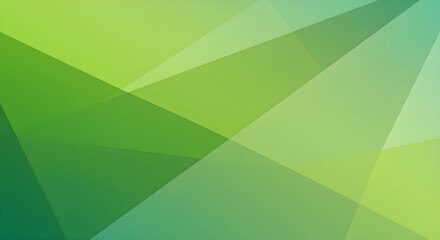 Obraz premium Abstract Green Geometric Overlapping Shapes with Subtle Light Gradients and Shadow Effects