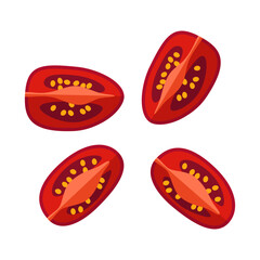 slice of red tomato cartoon element