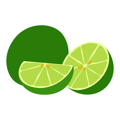 slice of fresh lime cartoon element