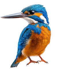 Fototapeta premium Kingfisher bird full body view isolated on white or transparent background
