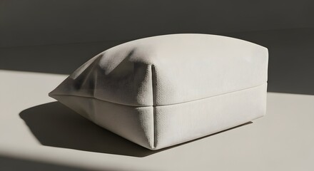 White Pillow Minimalist Design Fabric Texture Simple Object