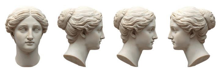 Aphrodite Bust Sculpture with Different Angles and Clear Details Classical Art and Beauty