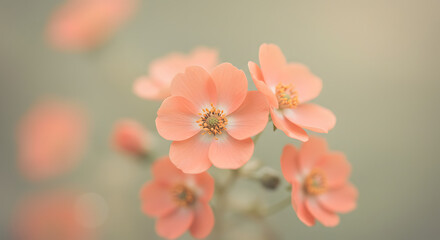Fototapeta premium Soft Blurred Y2K Florals Vintage Background with Colorful Flowers in Gentle Hues Creating a Tranquil and Dreamy Atmosphere