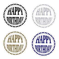Obraz premium HAPPY BIRTHDAY Logo – Basic Colors
