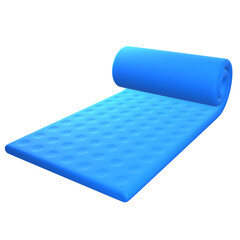 blue plastic bag isolated