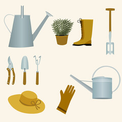 Collection of Essential Gardening Tools and Accessories
