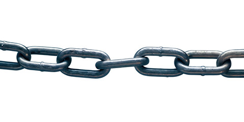 Fototapeta premium Macro Image of a Metallic Chain on Black Background Showing Strength and Connection Concept