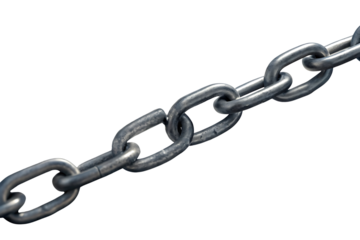 Close Up of Broken Silver Metal Chain Symbolizing Weakness and Vulnerability on Black Background