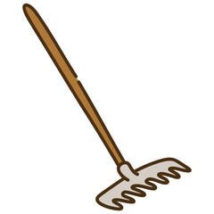 Illustration of a Garden Rake