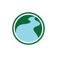 River logo vector template and symbol