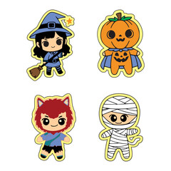 cute halloween stickers.eps