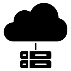 Cloud Storage Glyph Icon