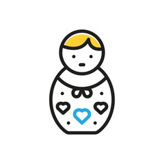 Multi color icon for russian