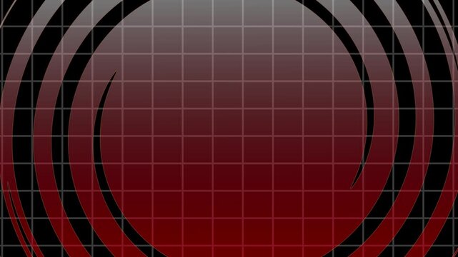 Dark Red Grid with Circular Wave Pattern - Modern Abstract Background, background for social media