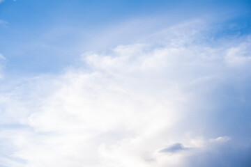 nature and landscape concept with cloudy sky wit rainbow and moon in raining season