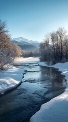 river in winter