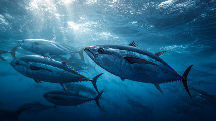  School Tuna Swimming Together