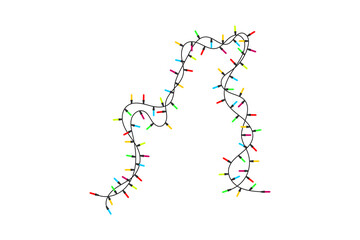 Tree with lights, Christmas Lights Tree, vector illustration Png image, png vector light. Png Background