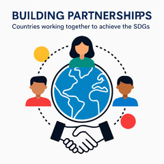 UN Building Global Partnerships SDG Vector