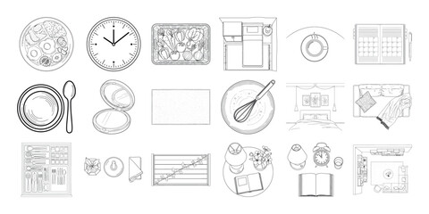 Vector art of diverse set of icons and symbols