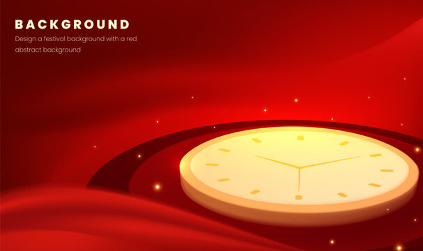Abstract style red horizontal background illustration with a festival theme