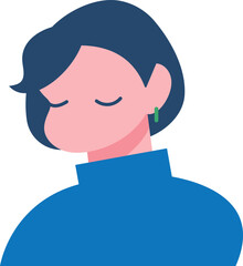 woman  upper body icon デザイン素材