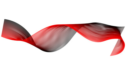 Abstract Red Wave on transparent Background – Futuristic Light Flow, Digital Energy Line, and Elegant Gradient Motion Design