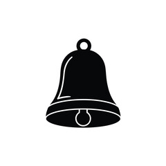 Simple silhouette of a classic bell icon for alert notification and sound symbol silhouette