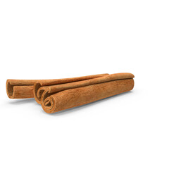 cinnamon stick stack isolated on transparent background, 3D PNG