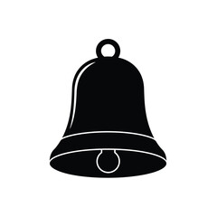 Classic black bell icon simple silhouette symbol for notification and alert concepts silhouette