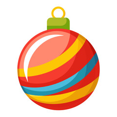 Colorful shiny christmas bauble ornament vector design