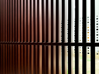 Beautiful picture of wooden latticework on the building wall