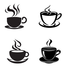 Hot Coffee Cup Icon | Steaming Coffee Mug Vector | Café Drink Illustration