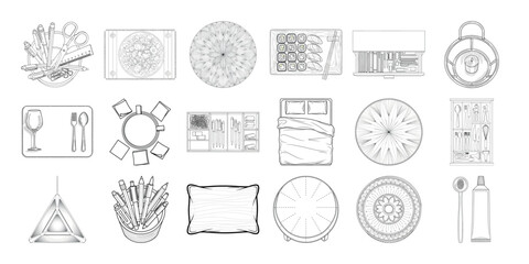 Vector art of collection of abstract geometric shapes and patterns