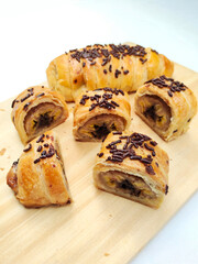 Indonesian Food Photography Focuses on the Delicious Banana Pastry with Topping