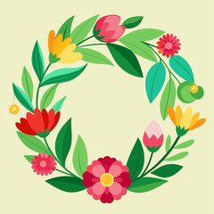 Fototapeta premium “Symmetrical Garden Flower Ring”