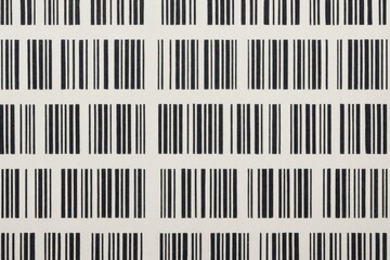 Abstract seamless barcode pattern with black stripes on a light background, creating a minimalistic and modern tech-inspired aesthetic. Ai generative