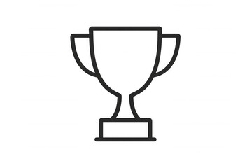 Trophy cup icon representing success, award, prize, victory, and winning achievement on transparent background