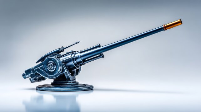 Military action equipment showcase industrial setting product photography studio environment close-up view technology concept