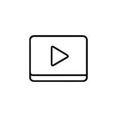 Video marketing outline icon vector