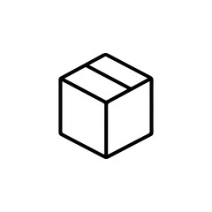 Product packaging box outline icon vector
