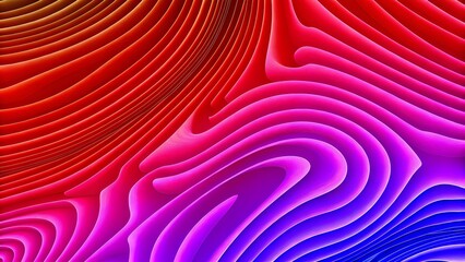 Vibrant gradient of flowing lines in abstract organic pattern
